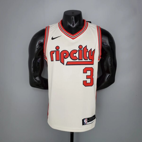 McCOLLUM#3 Portland Trail Blazers Beige NBA Jersey S-XXL
