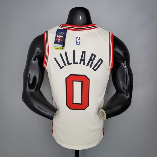 LILLARD#0 Portland Trail Blazers Beige NBA Jersey S-XXL - Image 3