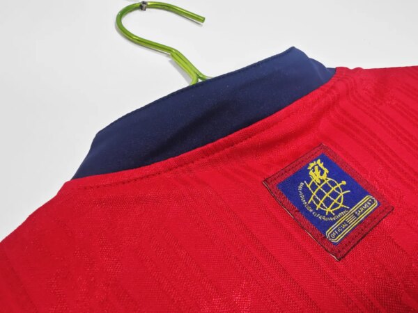 1996 Spain Home Retro Jersey - Image 4