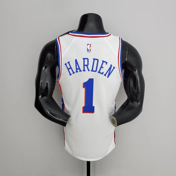 76ers Harden #1 V-Neck White - Image 3