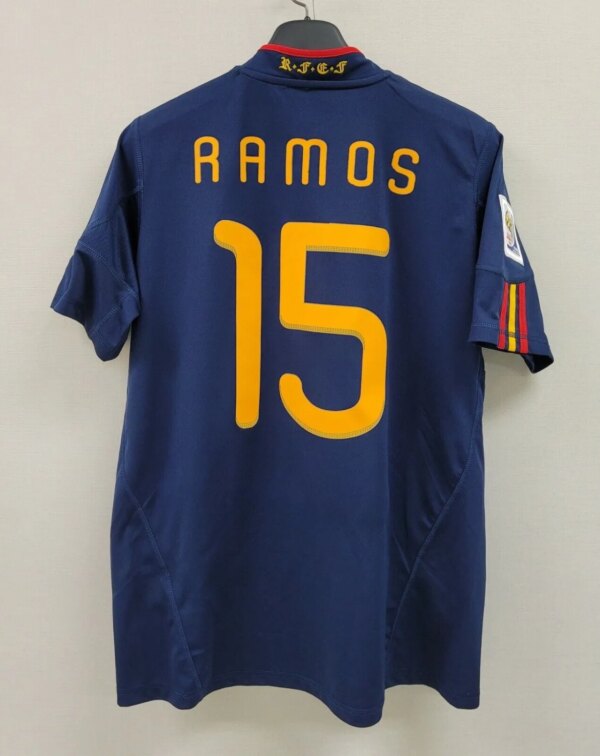 2010 Spain Away Long Sleeve Retro Jersey - Image 4