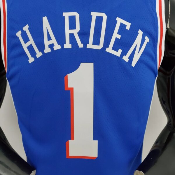 76ers Harden #1 V-Neck Blue - Image 4