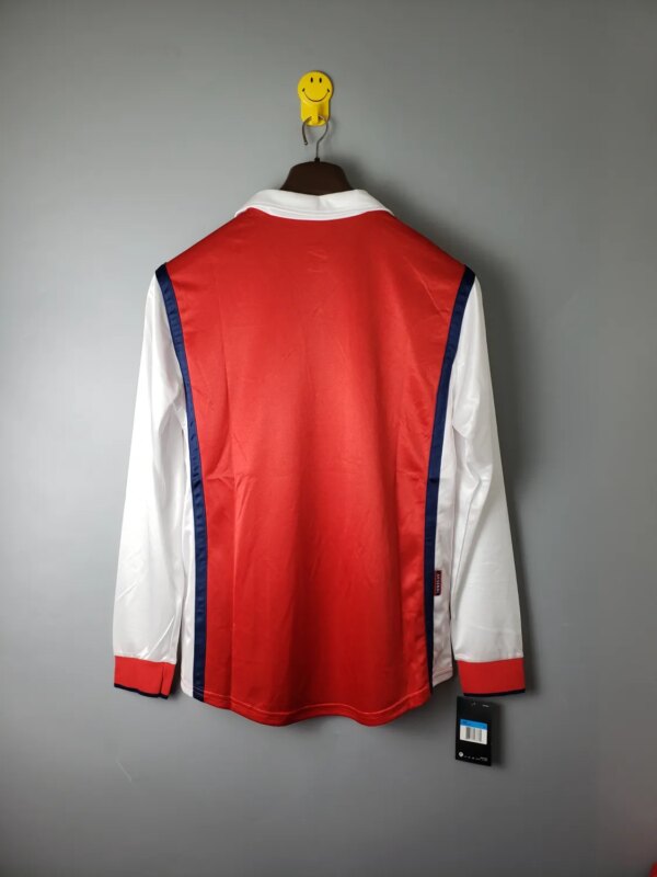 1998 Arsenal Home Long Sleeve Retro Jersey - Image 2