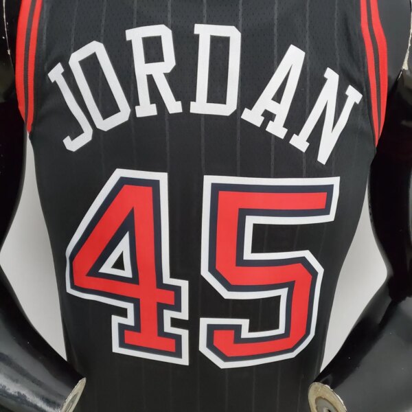 75th Anniversary Jordan #45 Bulls Flyers Black NBA Jersey - Image 4