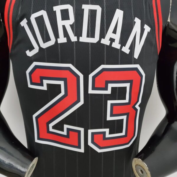 75th Anniversary Jordan #23 Bulls Flyers Black NBA Jersey - Image 3