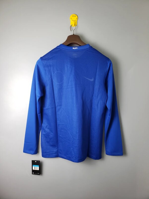 08-09 Manchester United Blue Long Sleeve Retro Jersey - Image 2