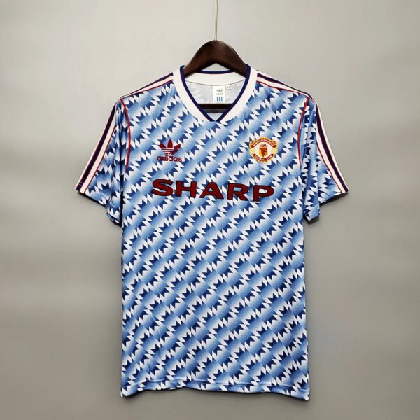 90-92 Manchester United Blue Retro Jersey