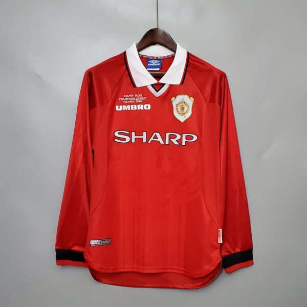 1999-2000 Manchester United Home Long Sleeve Retro Jersey