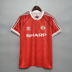 90-92 Manchester United Home Red Retro Jersey