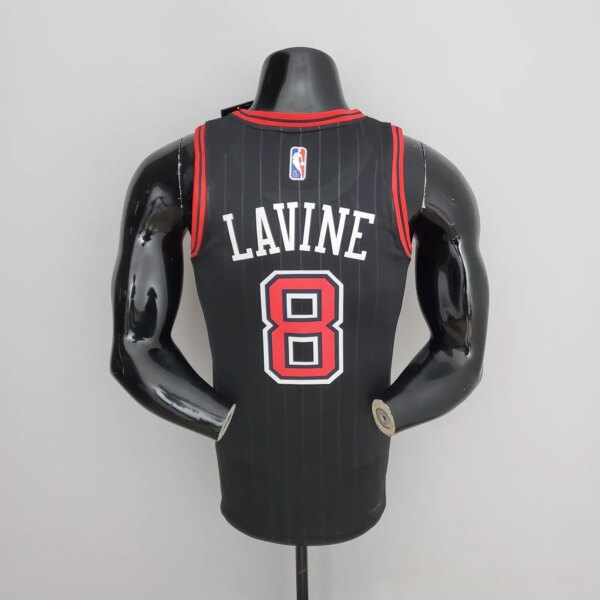 75th Anniversary LaVine#8 Bulls Flyers Black NBA Jersey - Image 2