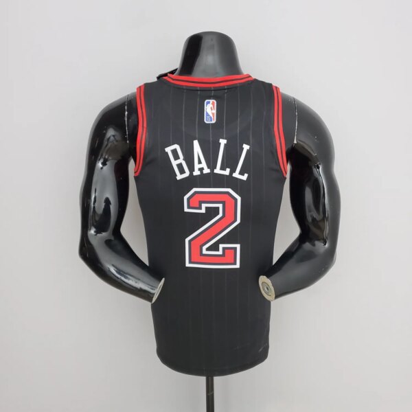 75th Anniversary Ball #2 Bulls Flyers Black NBA Jersey - Image 3