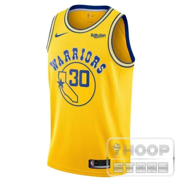 Golden State Retro Yellow  Hot Pressed Jersey - Image 3