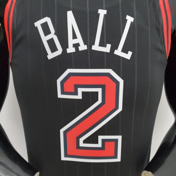 75th Anniversary Ball #2 Bulls Flyers Black NBA Jersey - Image 4