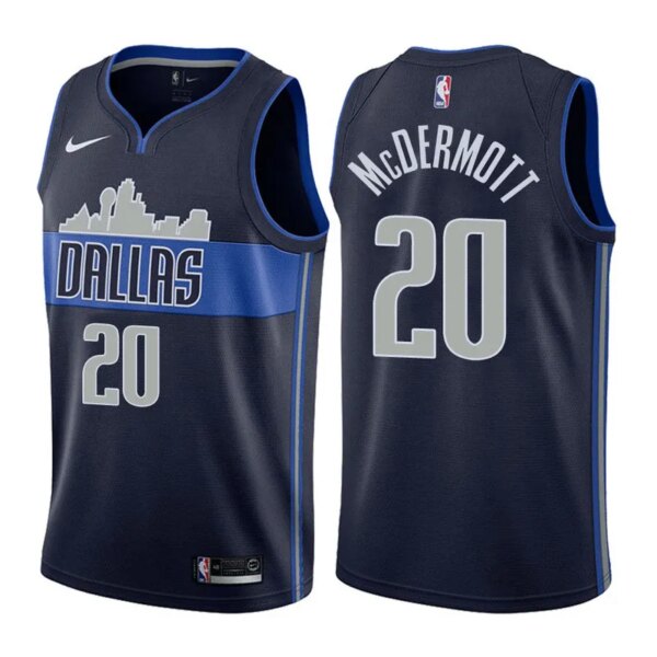 Dallas Mavericks Dark Blue Hot Pressed Jersey - Image 4