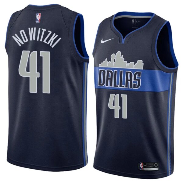 Dallas Mavericks Dark Blue Hot Pressed Jersey - Image 6