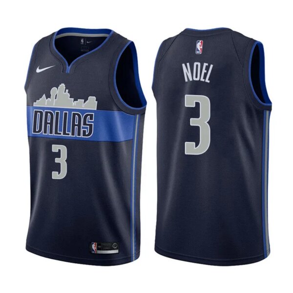 Dallas Mavericks Dark Blue Hot Pressed Jersey - Image 7