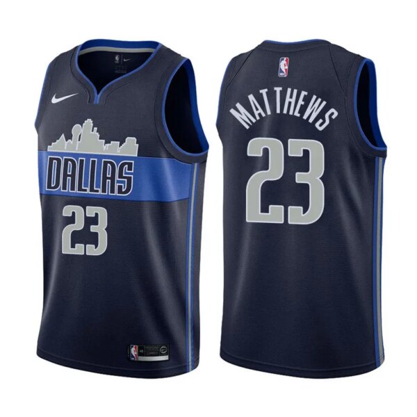 Dallas Mavericks Dark Blue Hot Pressed Jersey - Image 9