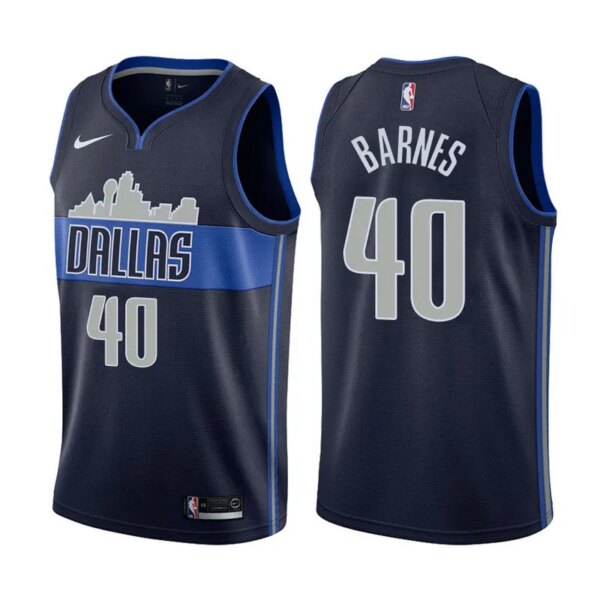 Dallas Mavericks Dark Blue Hot Pressed Jersey - Image 10