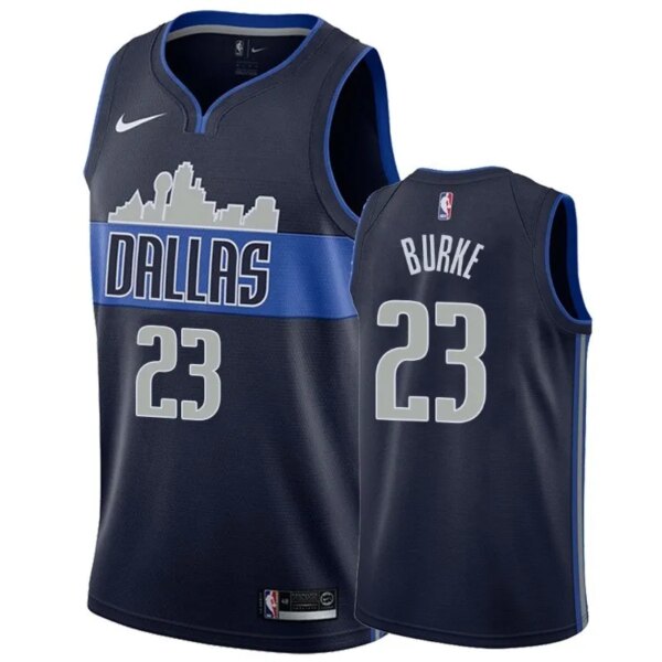 Dallas Mavericks Dark Blue Hot Pressed Jersey - Image 13