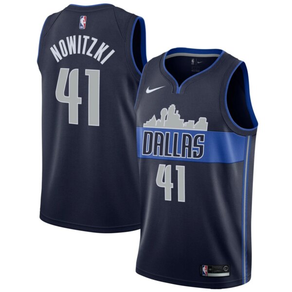 Dallas Mavericks Dark Blue Hot Pressed Jersey - Image 15