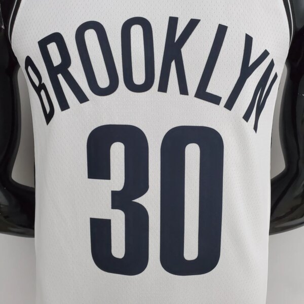75th Anniversary Curry #30 Nets White NBA Jersey - Image 2