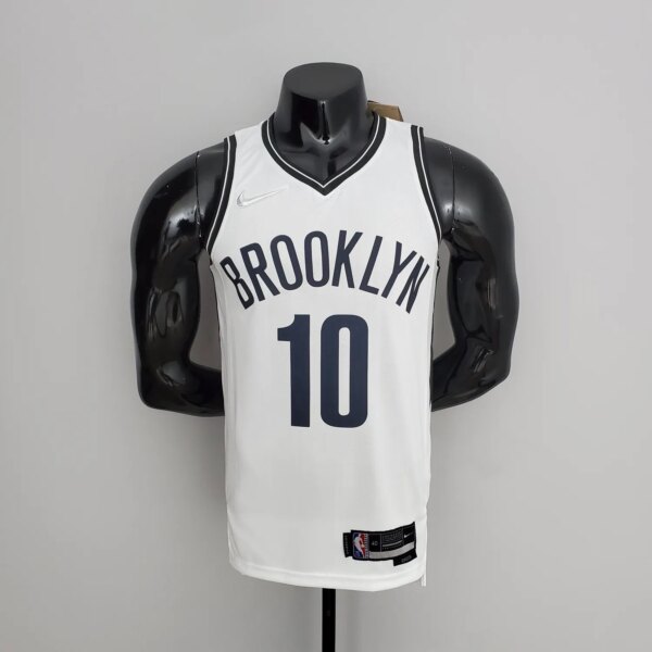 75th Anniversary Simmons #10 Nets White NBA Jersey