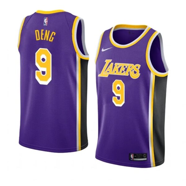 Lakers Violet Retro Round Neck Hot Pressed Jersey - Image 2
