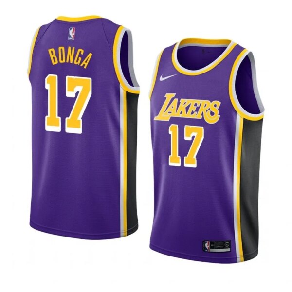 Lakers Violet Retro Round Neck Hot Pressed Jersey - Image 15