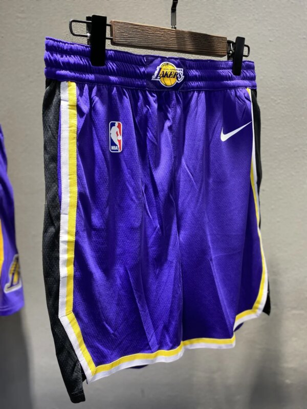 Lakers Violet Retro Round Neck Hot Pressed Jersey - Image 17