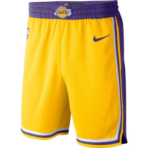 Lakers Yellow Retro Round Neck Hot Pressed Jersey - Image 12