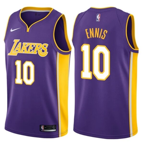Lakers Violet V-Neck Hot Pressed Jersey - Image 3