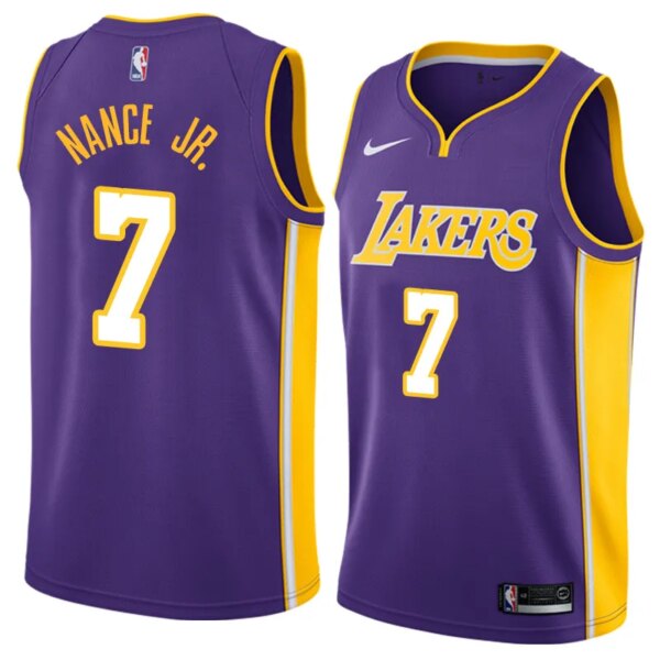 Lakers Violet V-Neck Hot Pressed Jersey - Image 4