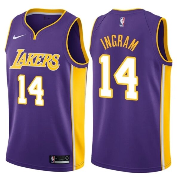 Lakers Violet V-Neck Hot Pressed Jersey - Image 9