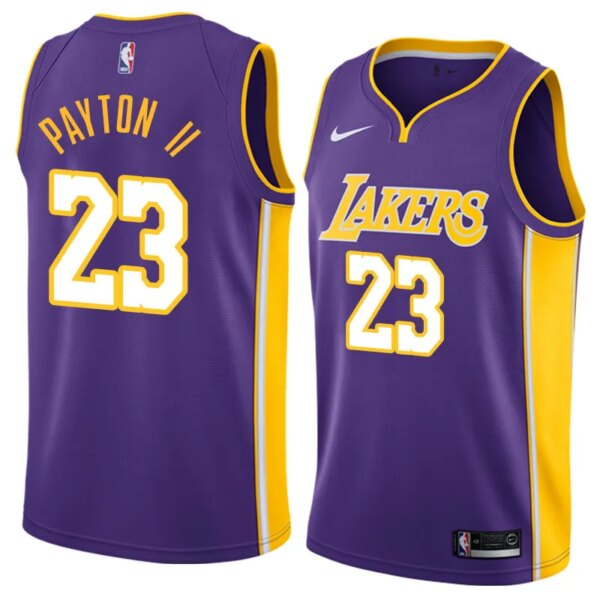 Lakers Violet V-Neck Hot Pressed Jersey - Image 10