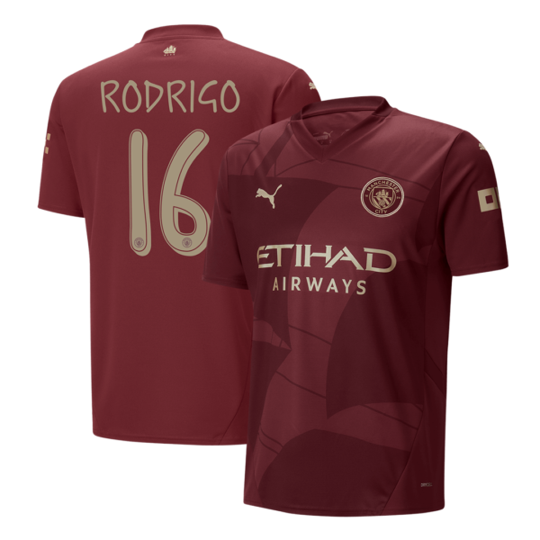 Manchester City RODRIGO #16 Third Away  Jersey 2024/25 - UCL Edition