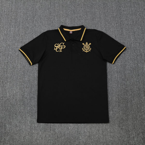 25-26 Corinthians Black Polo