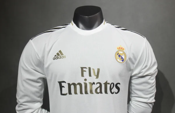 Real Madrid Home Long Sleeve Kit Retro 19-20 - Image 2