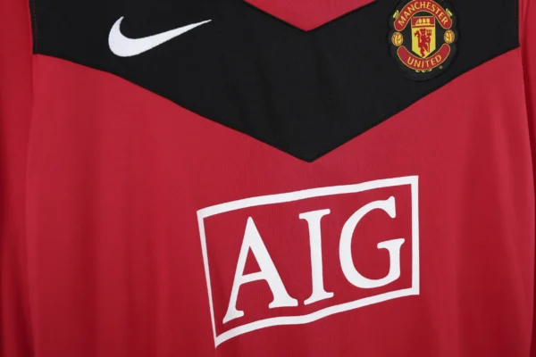 Manchester United Home long sleeve Kit Retro 09-10 - Image 2