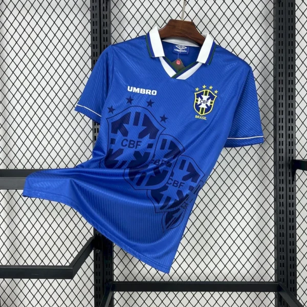 Brazil Away Blue Kit Retro 1994