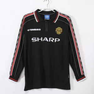 Manchester United Black Long Sleeve Kit Retro 98-99