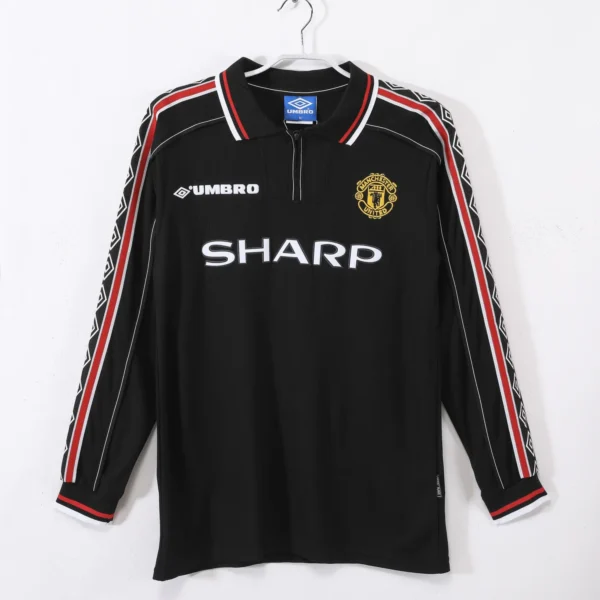 Manchester United Black Long Sleeve Kit Retro 98-99