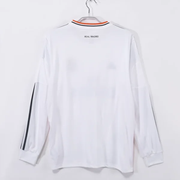 Real Madrid Home Kit Retro Long Sleeve 13-14 - Image 2
