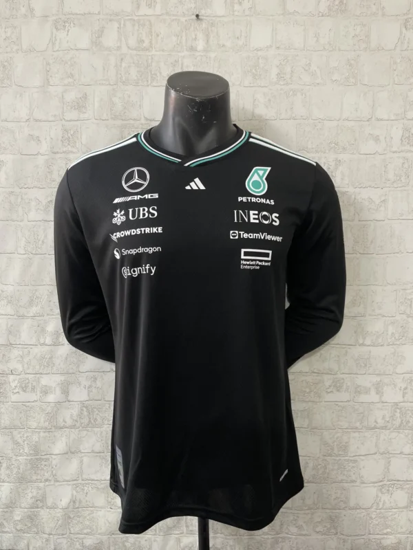 F1 Mercedes 2025 Black Long Sleeve