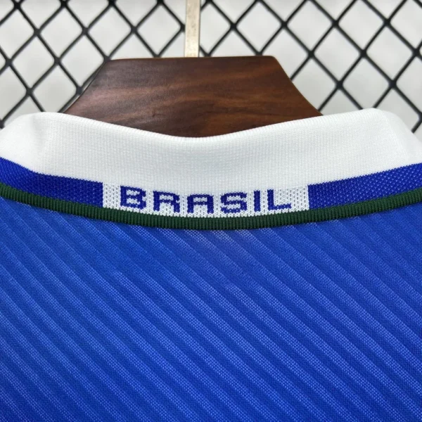 Brazil Away Blue Kit Retro 1994 - Image 5