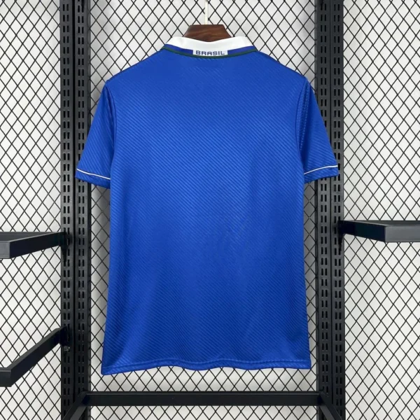 Brazil Away Blue Kit Retro 1994 - Image 6