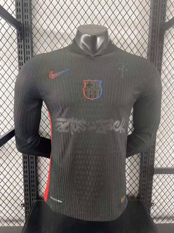24-25 Barcelona Black TRAVIS SCOTT Long Sleeve Kit - Image 7