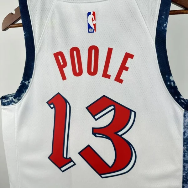 Poole#13 Washington Wizards 2025 NBA White Kit - Image 6