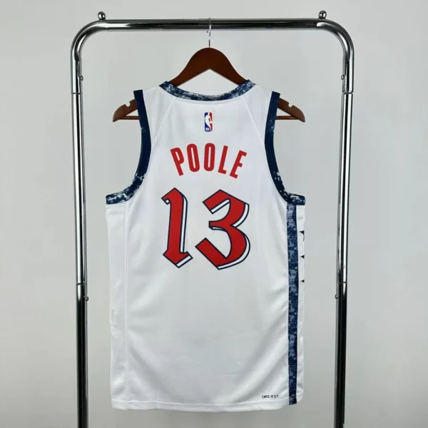 Poole#13 Washington Wizards 2025 NBA White Kit - Image 7