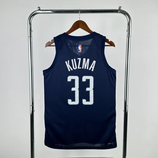 Kuzma#33 Washington Wizards 2025 NBA Blue Kit - Image 4