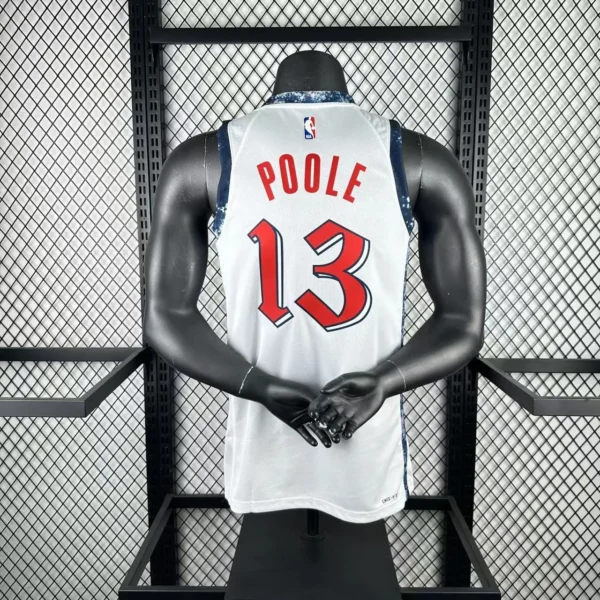 Poole#13 Washington Wizards 2025 NBA White Kit - Image 2